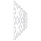 Ekena Millwork Set of Four Panels for 94 1/2"W x 36 1/4"H Fowler Fretwork Wainscot Wall Paneling WPKP18X01X47FLR - alternate 4